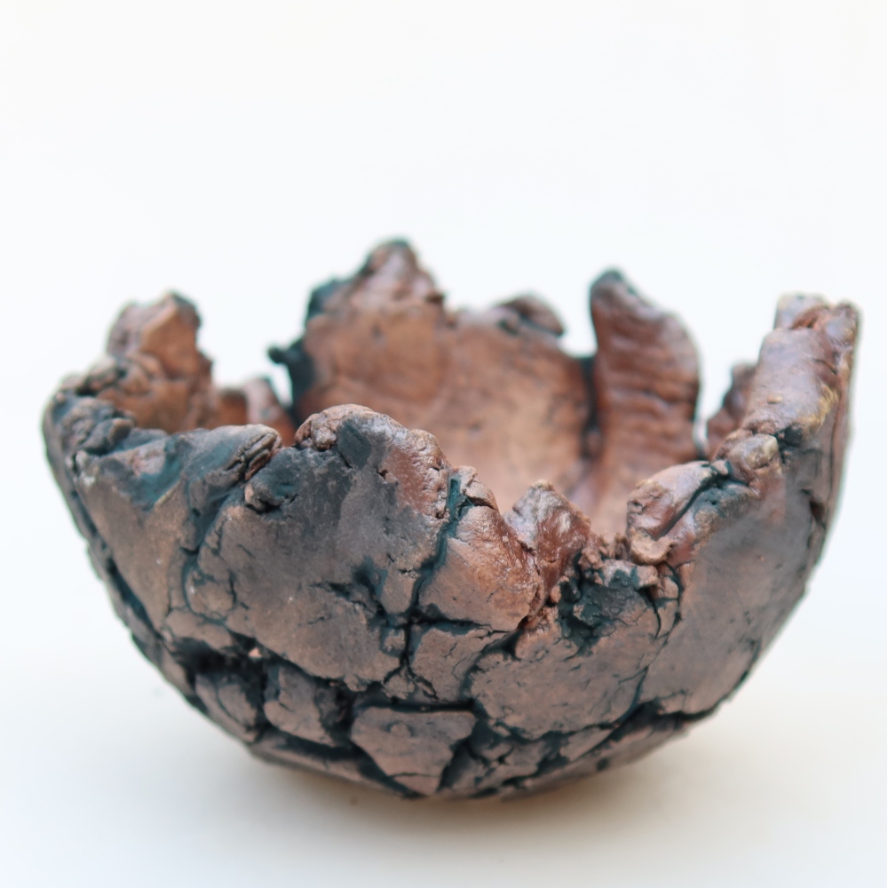 Keramikschale  11 x 11 x 7,5 cm, Farbe: grün