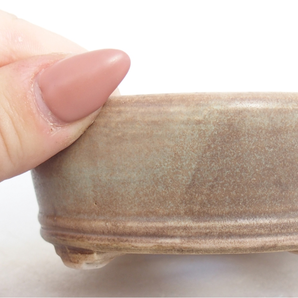 Bonsaischale aus Keramik 9 x 9 x 3,5 cm, grün