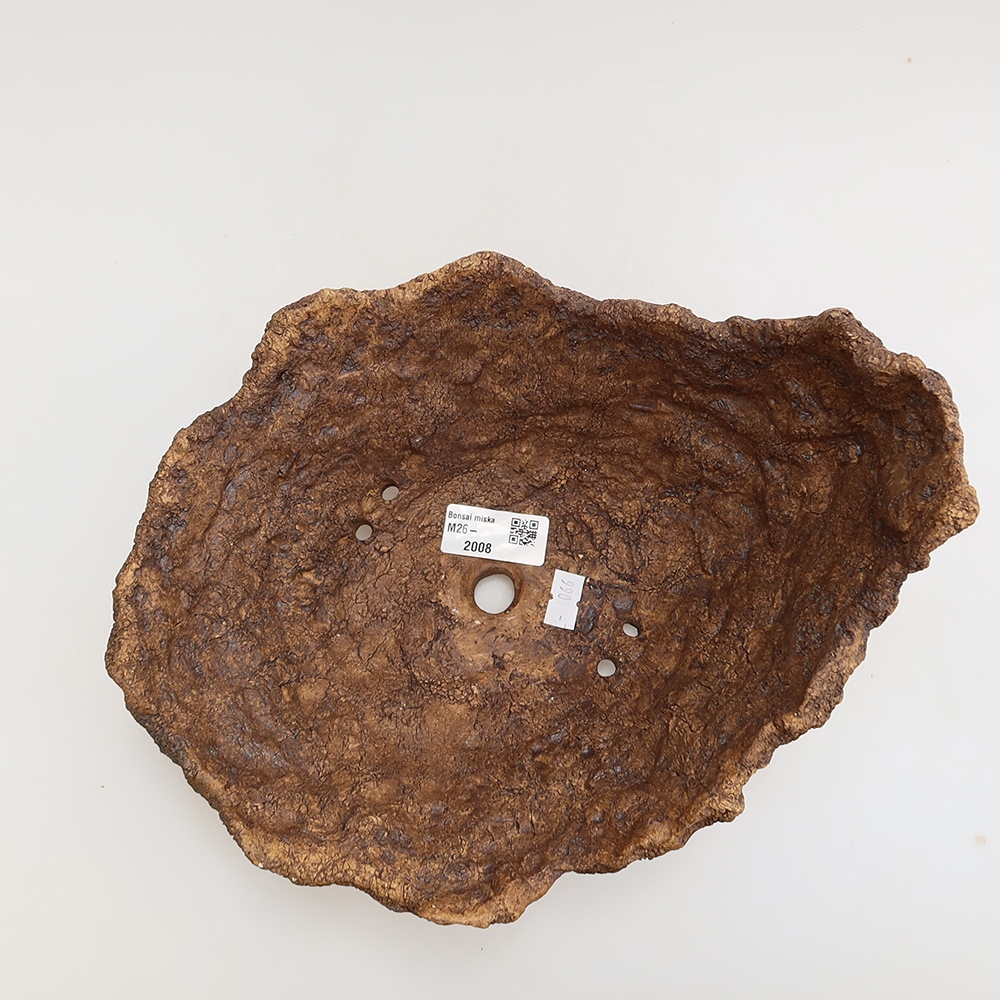 Keramikschale 22,5 x 18 x 16 cm, Farbe: braun