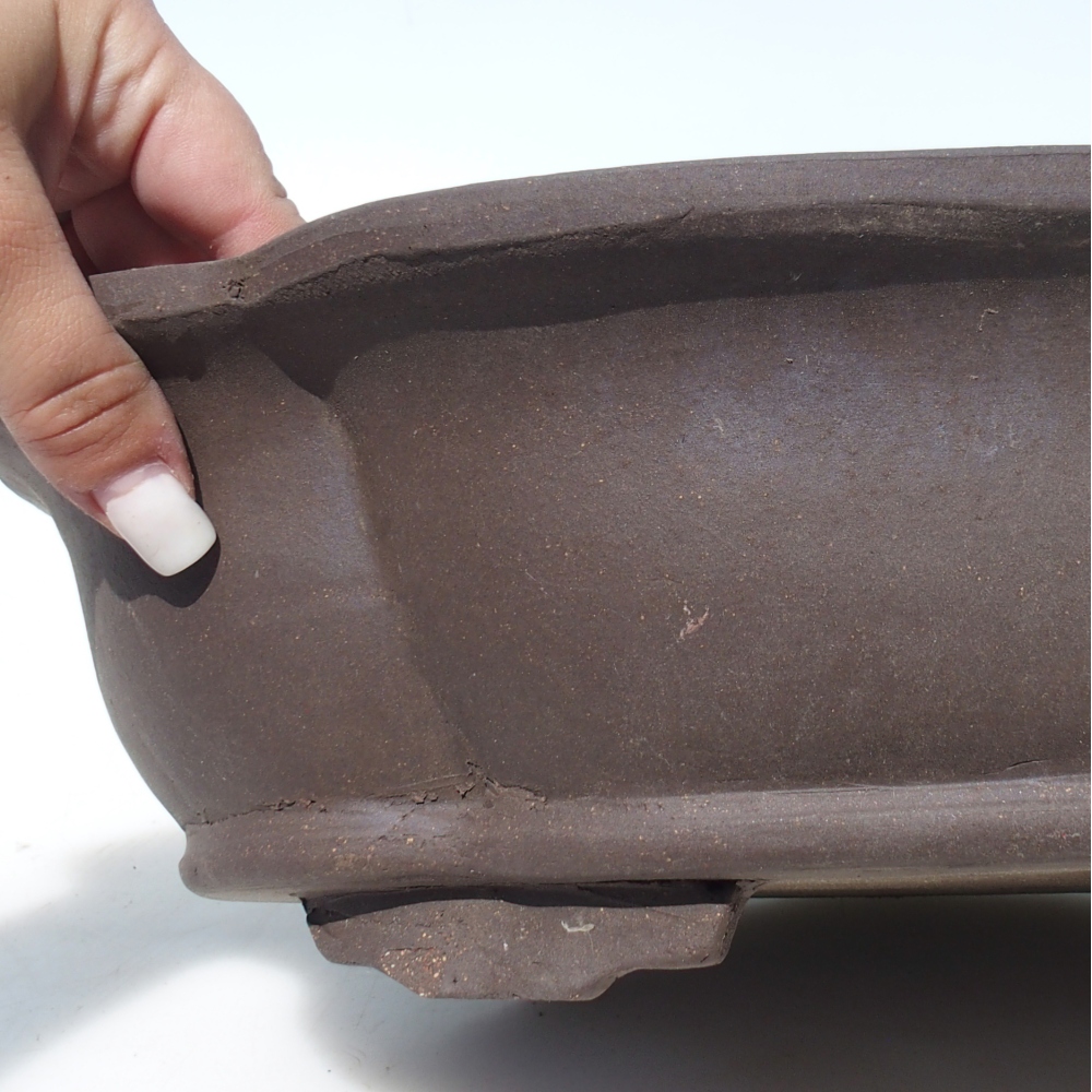 Bonsaischale 40 x 32 x 10,5 cm Birke braun