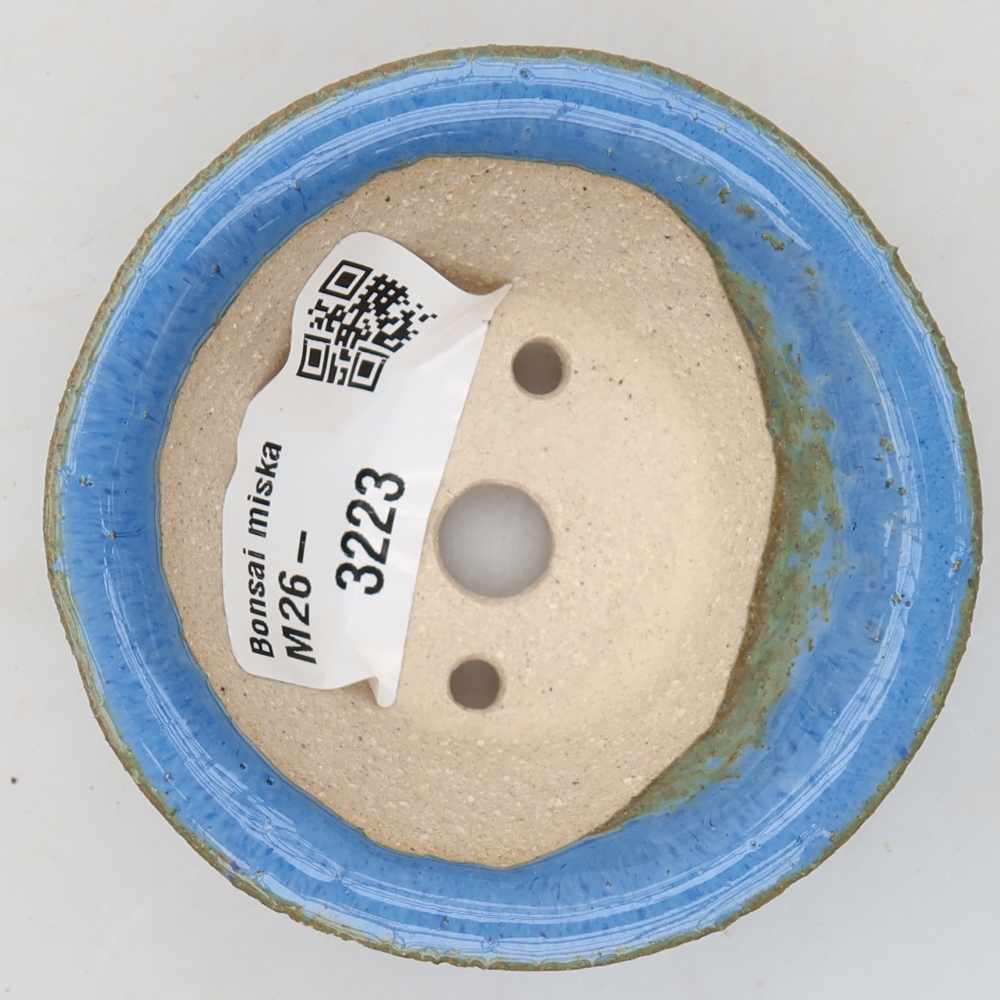 Bonsaischale aus Keramik 7 x 7 x 3 cm, Farbe blau