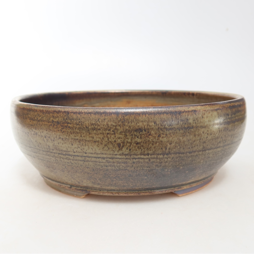 Keramik-Bonsai-Schale 19 x 19 x 6,5 cm, Farbe: braun