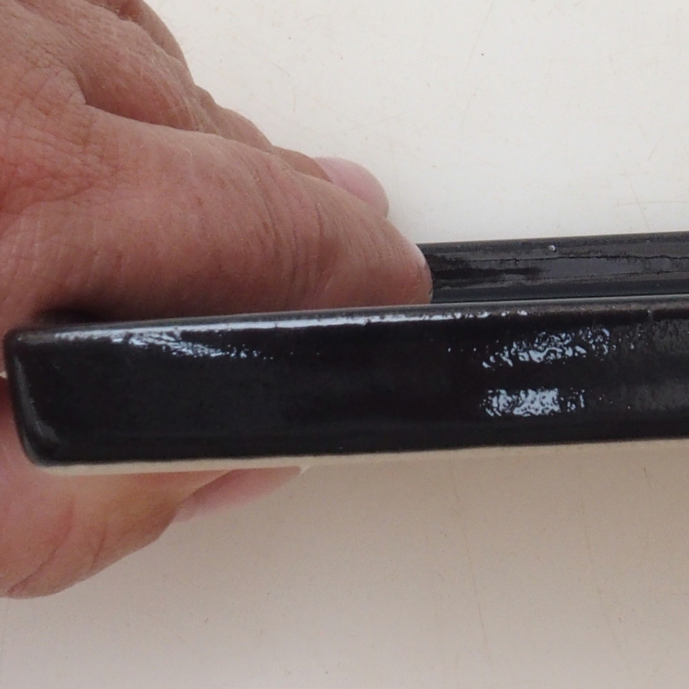 Bonsai-Schale quadratisch M - 10 x 10 x 1,5 cm - schwarz