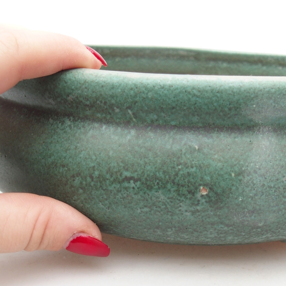 Bonsaischale aus Keramik 24 x 24 x 8 cm, grün