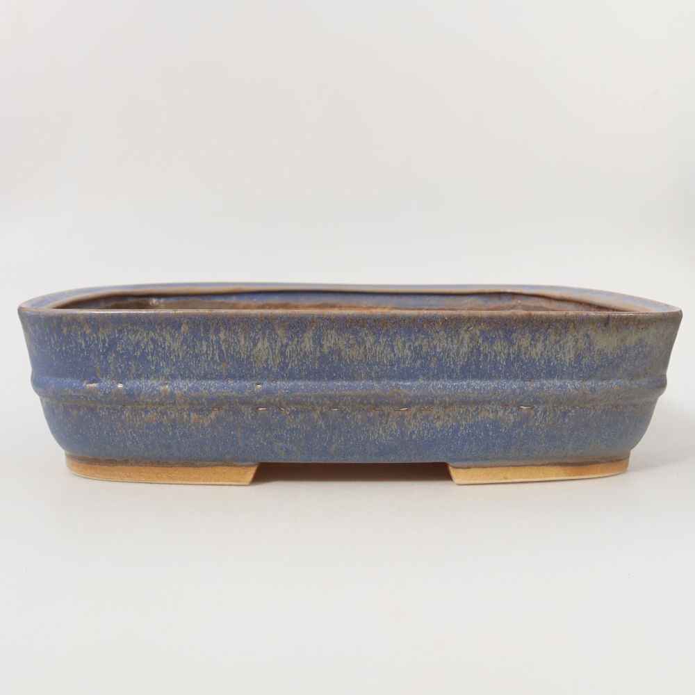 Bonsaischale aus Keramik 29,5 x 25 x 7 cm, Farbe blau
