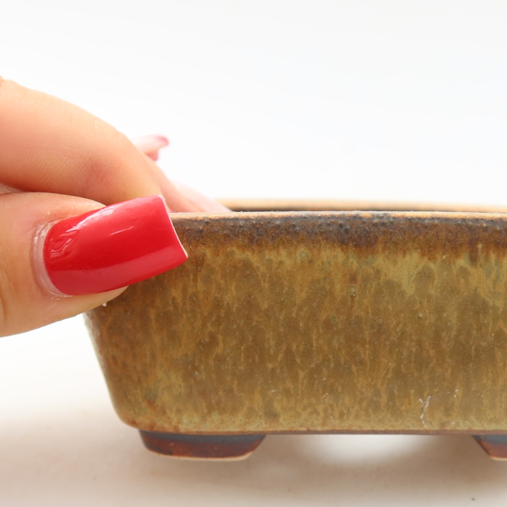 Bonsaischale aus Keramik 10 x 8,5 x 4 cm, grün