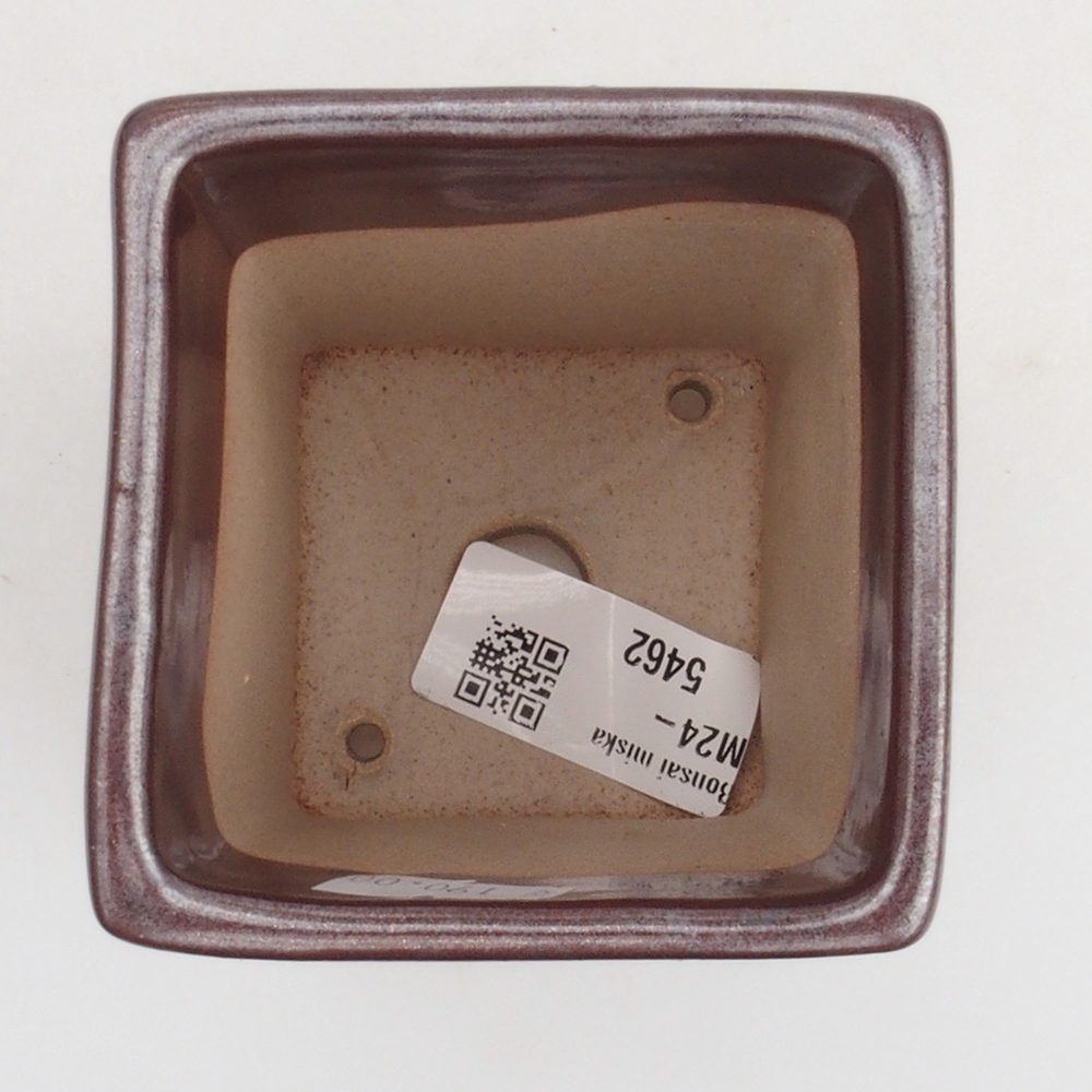 Bonsaischale aus Keramik 7,5 x 7,5 x 9,5 cm, braun