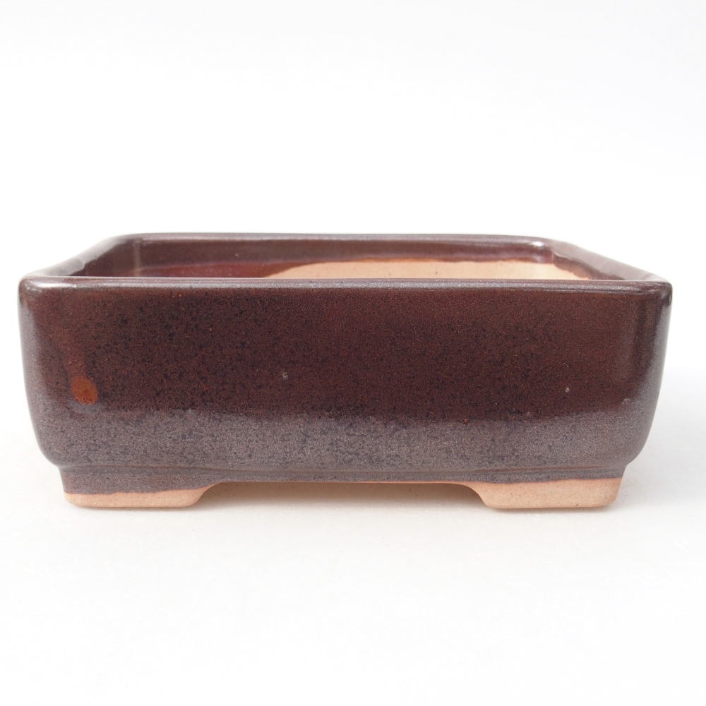 Bonsaischale aus Keramik 14,5 x 11 x 5,5 cm, braun