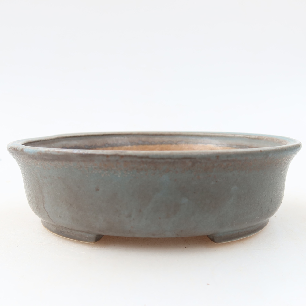 Keramik-Bonsai-Schale, 12,5 × 11,5 × 3,5 cm, Farbe: Blau