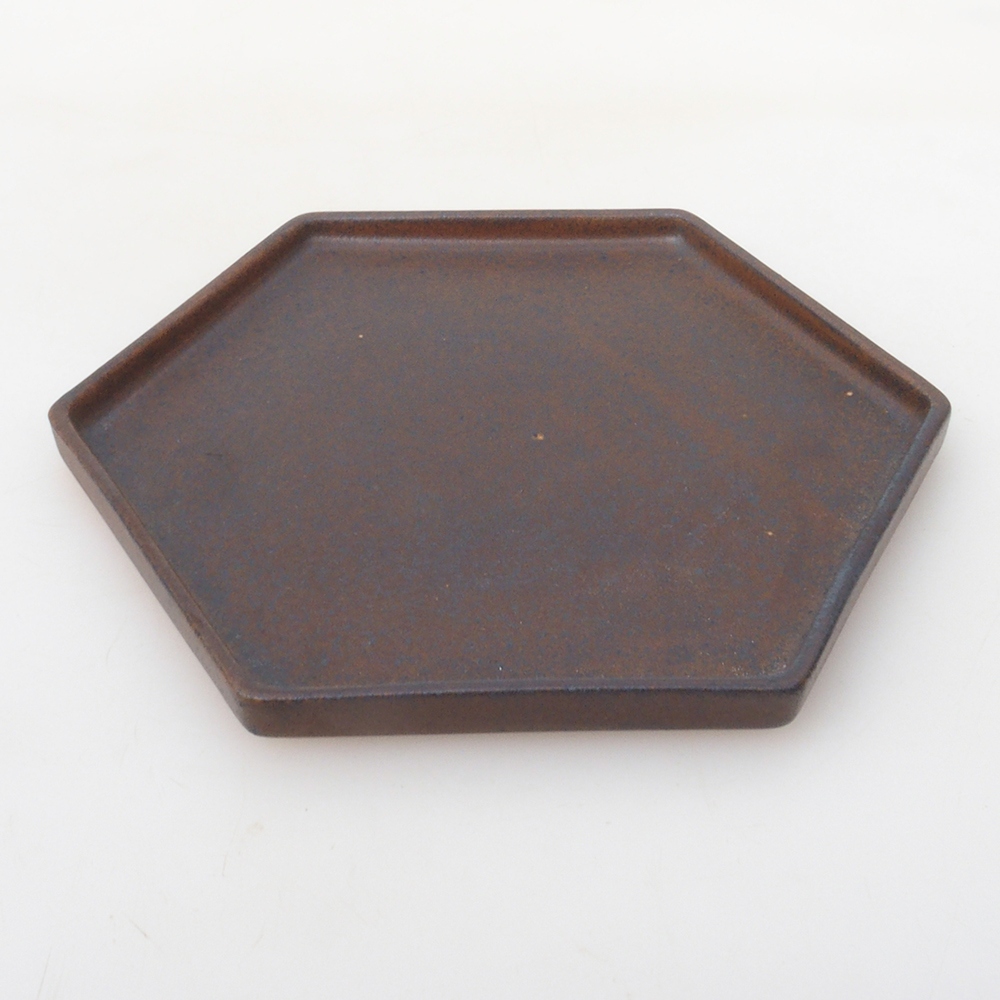 Keramikschale H53 -18,5 x 17 x 1 cm - braun