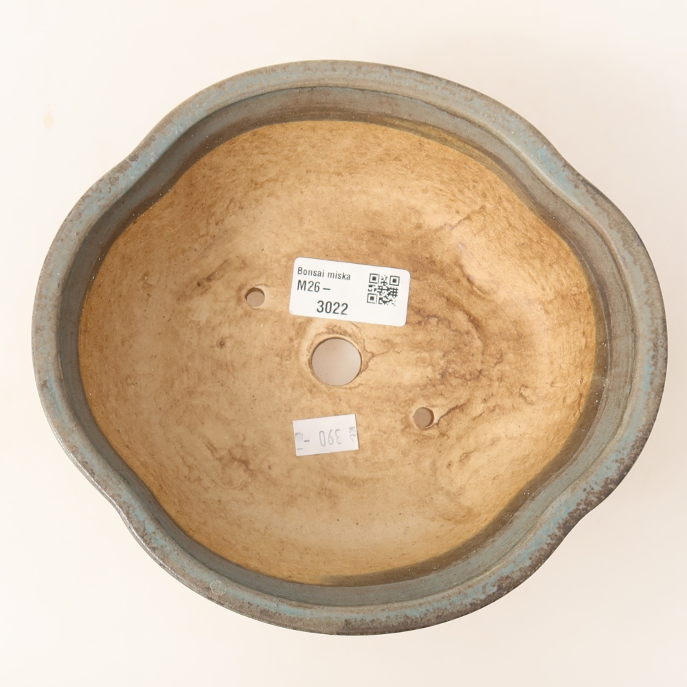 Keramik-Bonsai-Schale, 18,5 × 16,5 × 6 cm, Farbe: blau