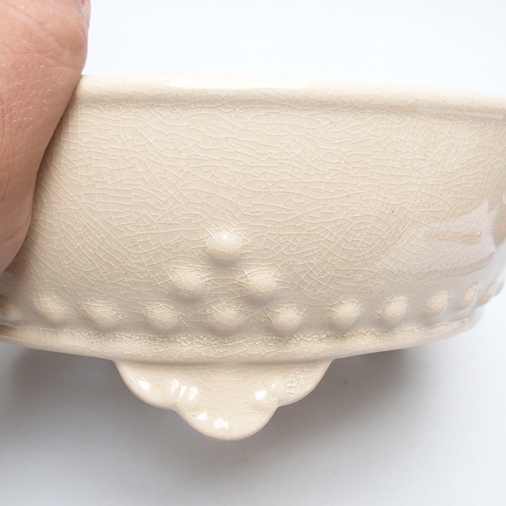 Schale 21 x 21 x 8,5 cm beige