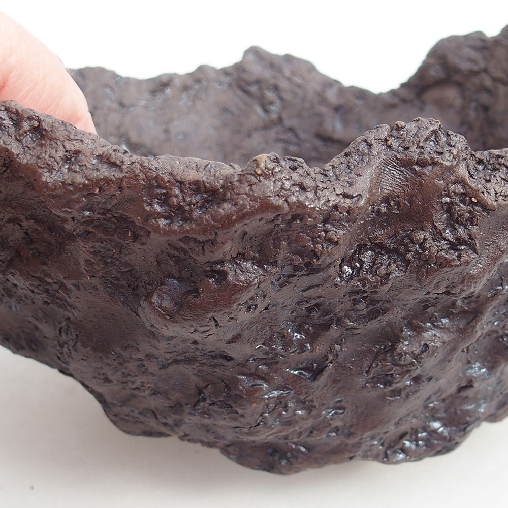 Keramikschale 18 x 16 x 15 cm , Farbe braun