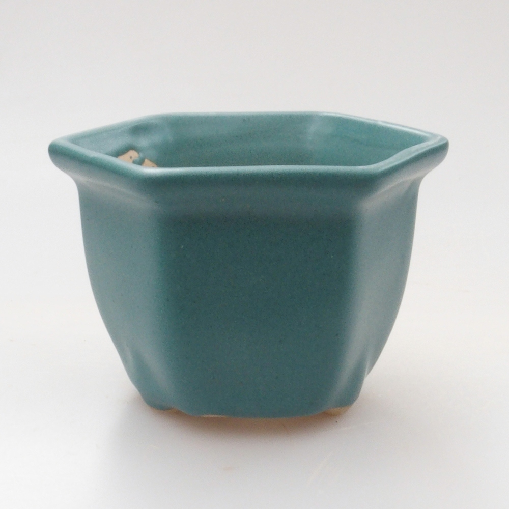 Bonsaischale aus Keramik 6,5 x 5,5 x 4 cm, Farbe blau