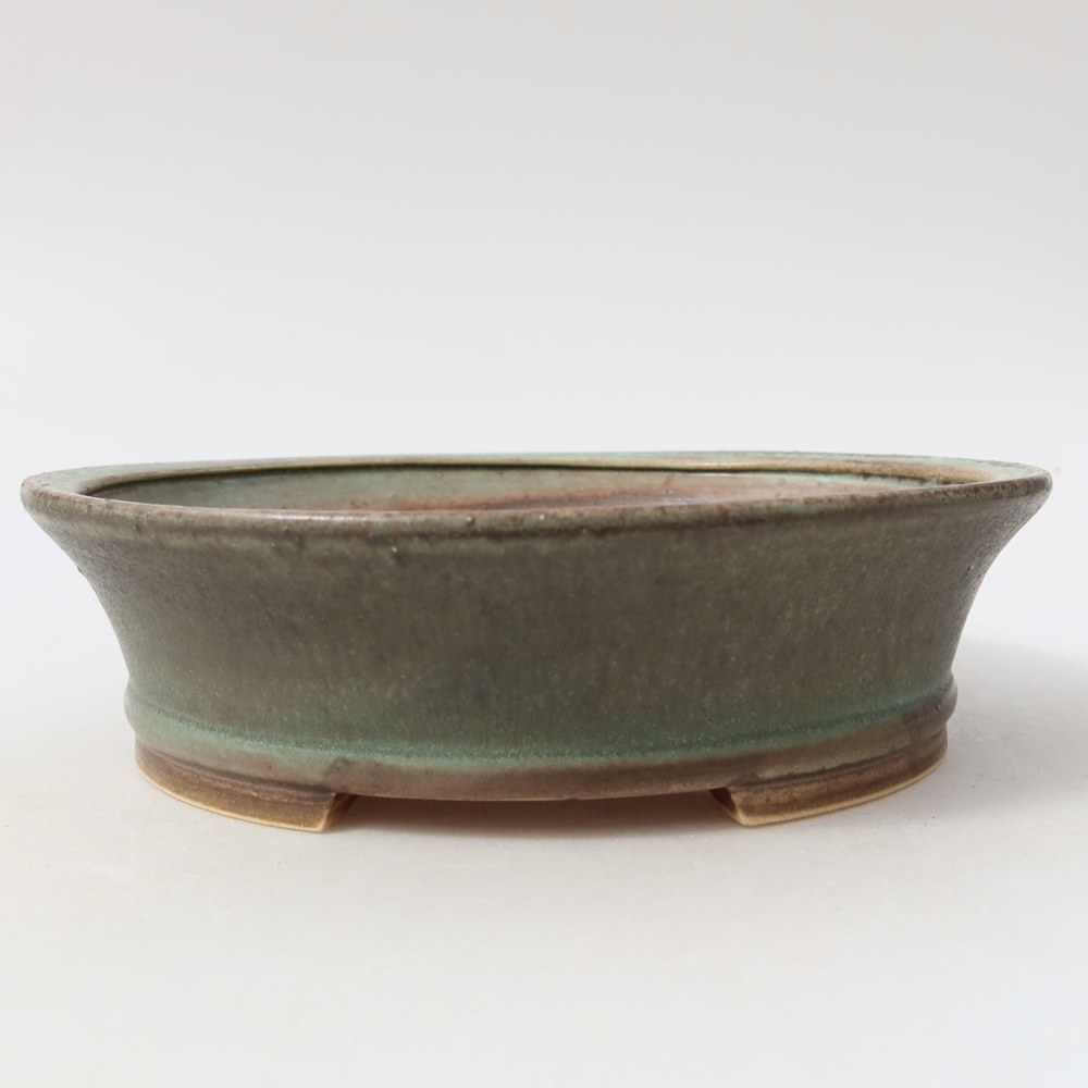 Keramik-Bonsai-Schale 17,5 x 16,5 x 5 cm, Farbe: grün