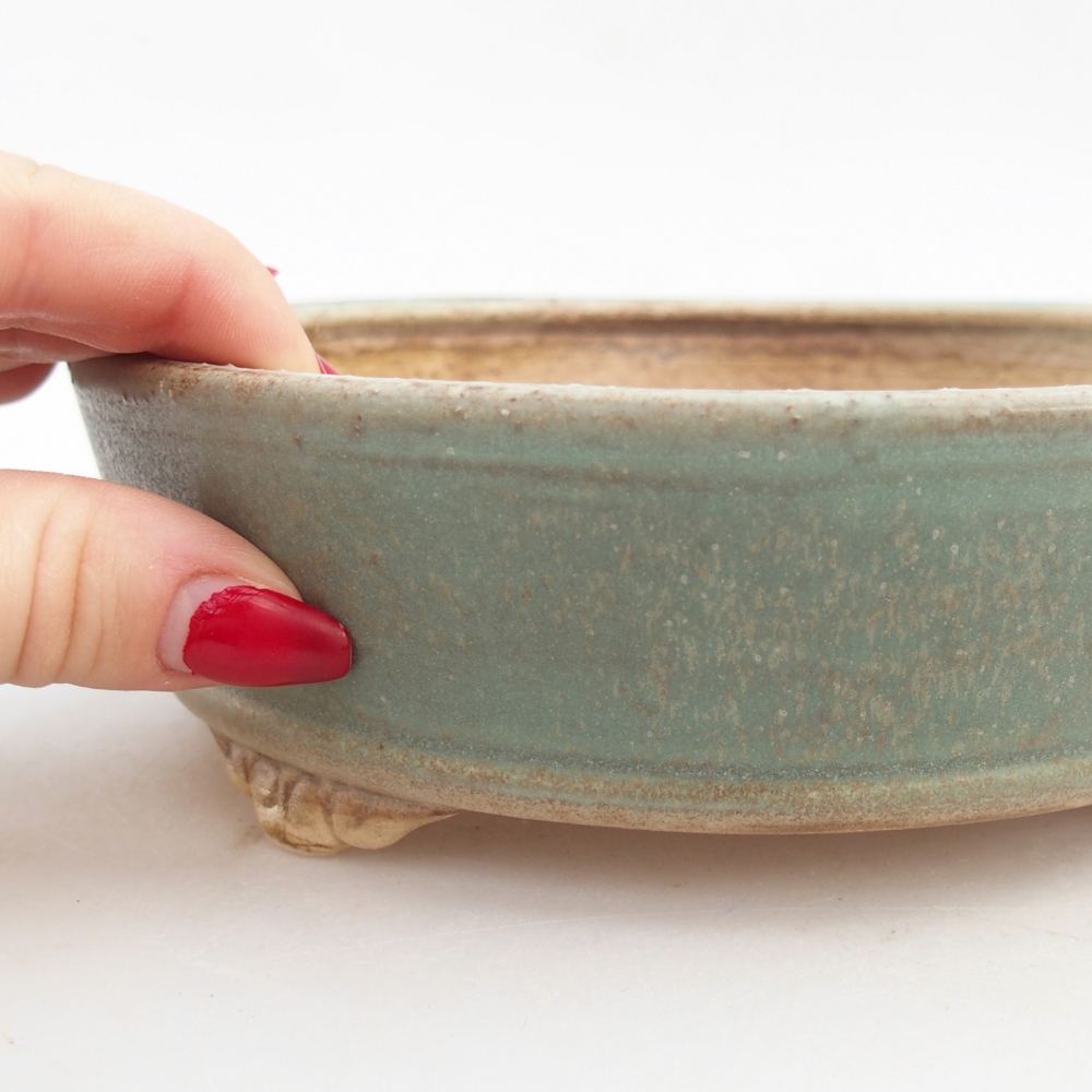 Bonsaischale aus Keramik 18 x 18 x 5 cm, grün