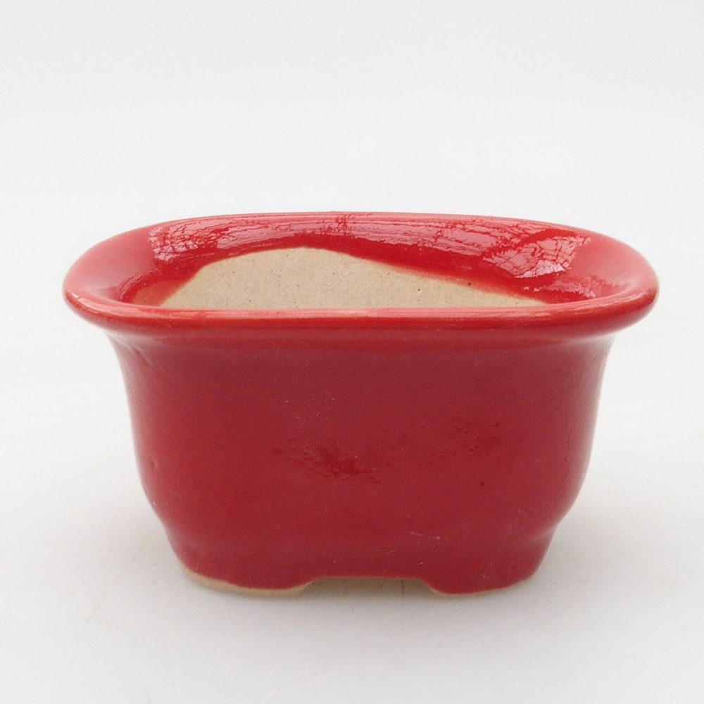 Mini-Bonsaischale 5,5 x 4,5 x 3 cm, Farbe rot