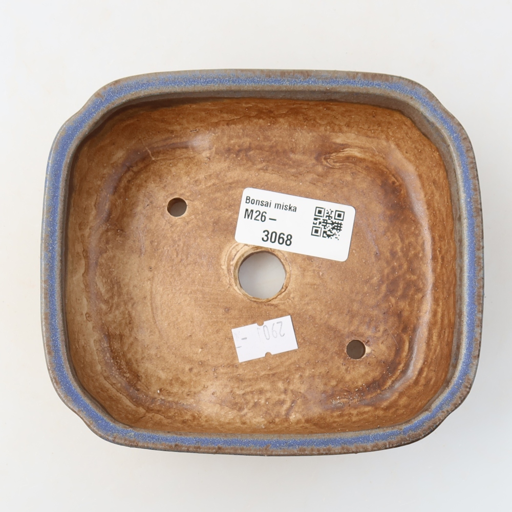 Bonsaischale aus Keramik 13,5 x 12 x 4 cm, Farbe blau