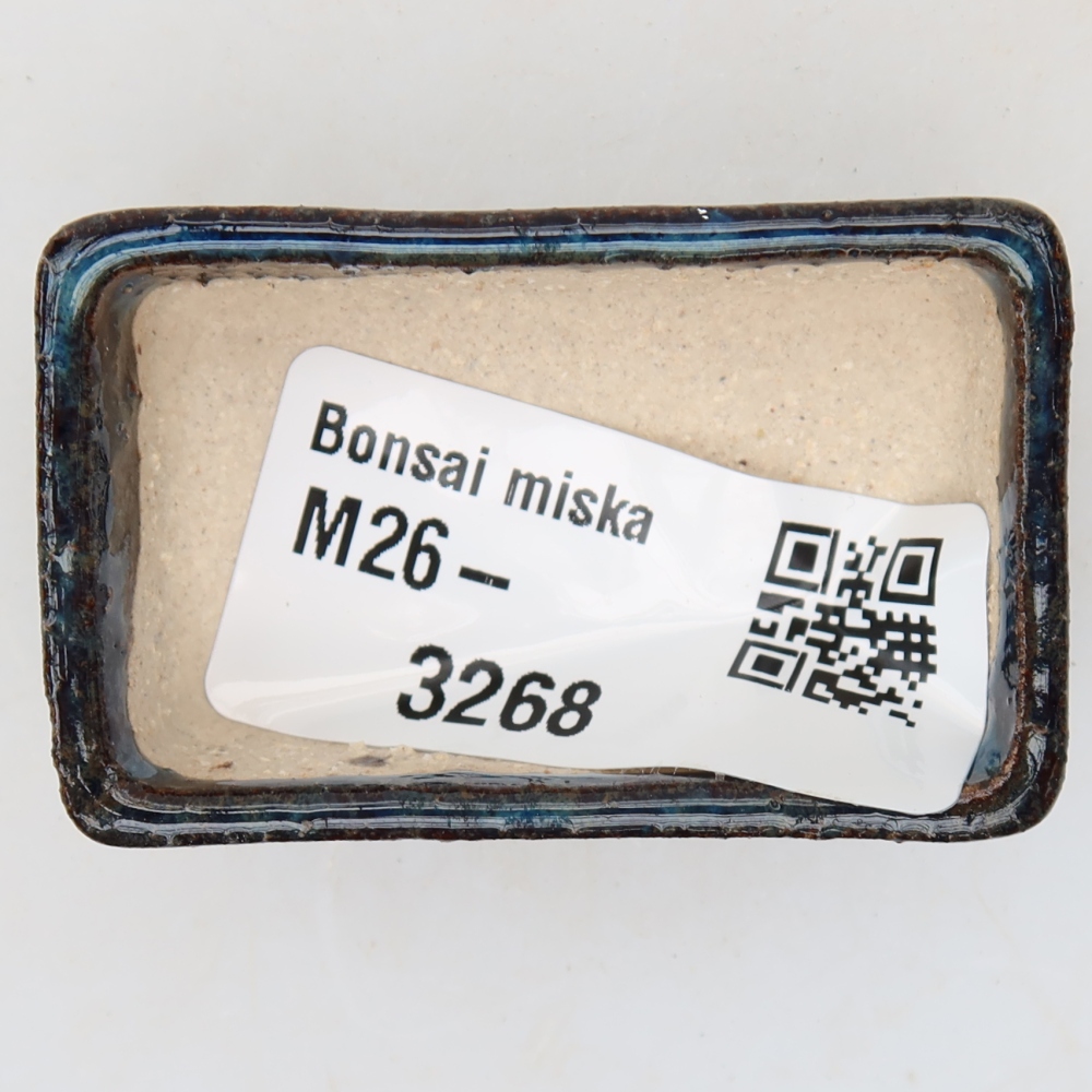 Keramik-Bonsai-Schale, 5 × 3 × 2 cm, Farbe: Blau