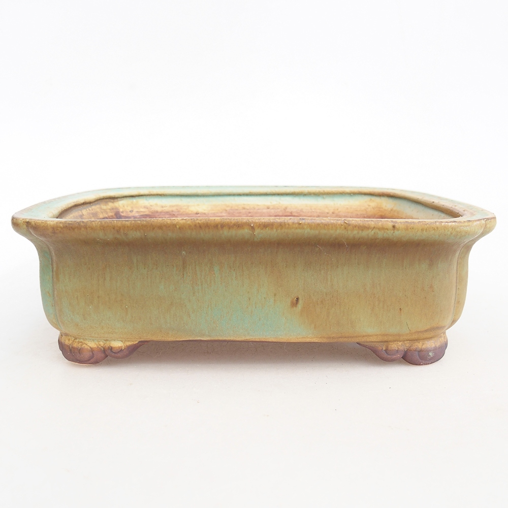 Bonsaischale aus Keramik 20 x 17 x 6 cm, grün