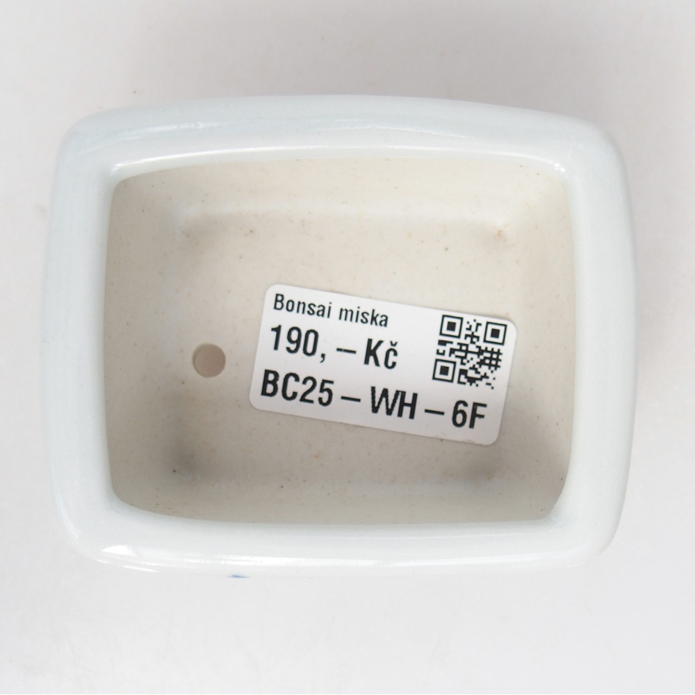 Mini-Bonsaischale 8 x 6,5 x 3,5 cm, weiß