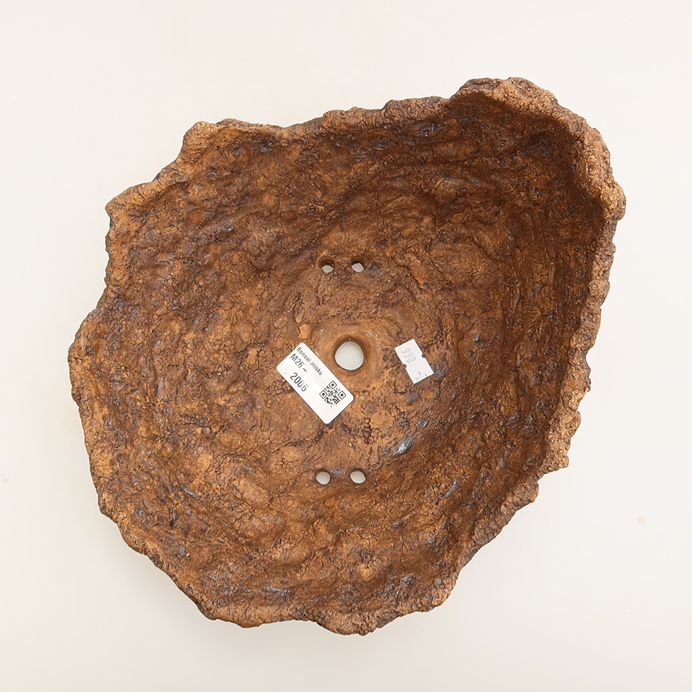 Keramikschale 22 x 19 x 17 cm, Farbe: braun