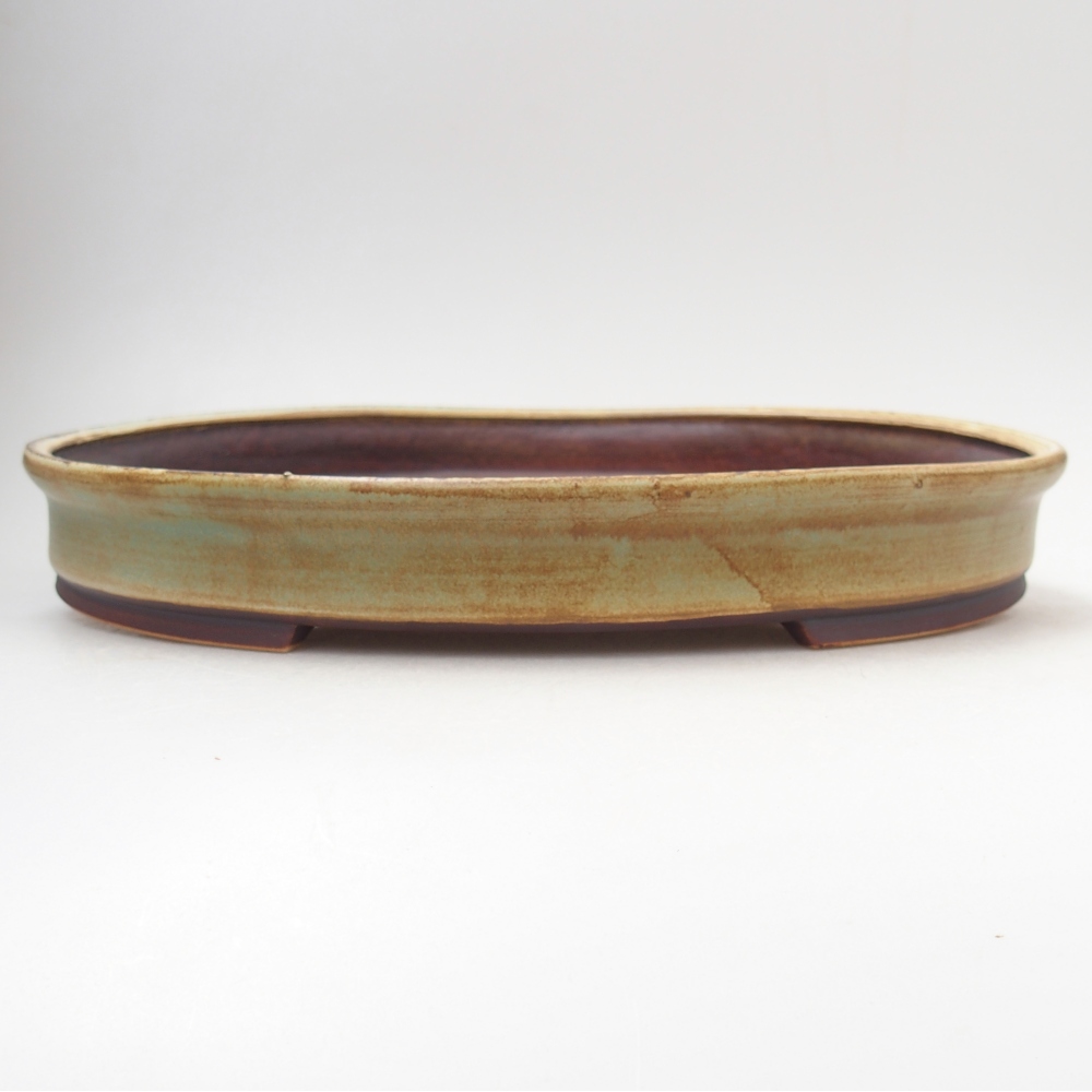 Bonsaischale aus Keramik 30 x 26,5 x 4 cm, grün