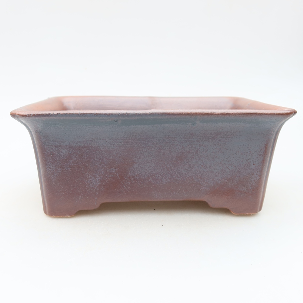 Keramik-Bonsai-Schale, 18 x 13,5 x 7,5 cm, metallfarben