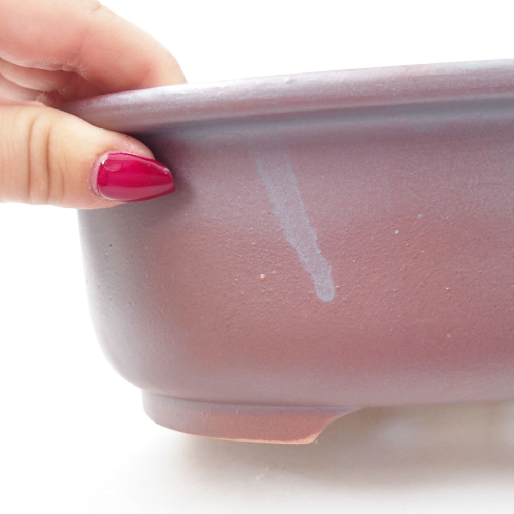 Bonsaischale aus Keramik 23 x 19 x 8 cm, metallfarben