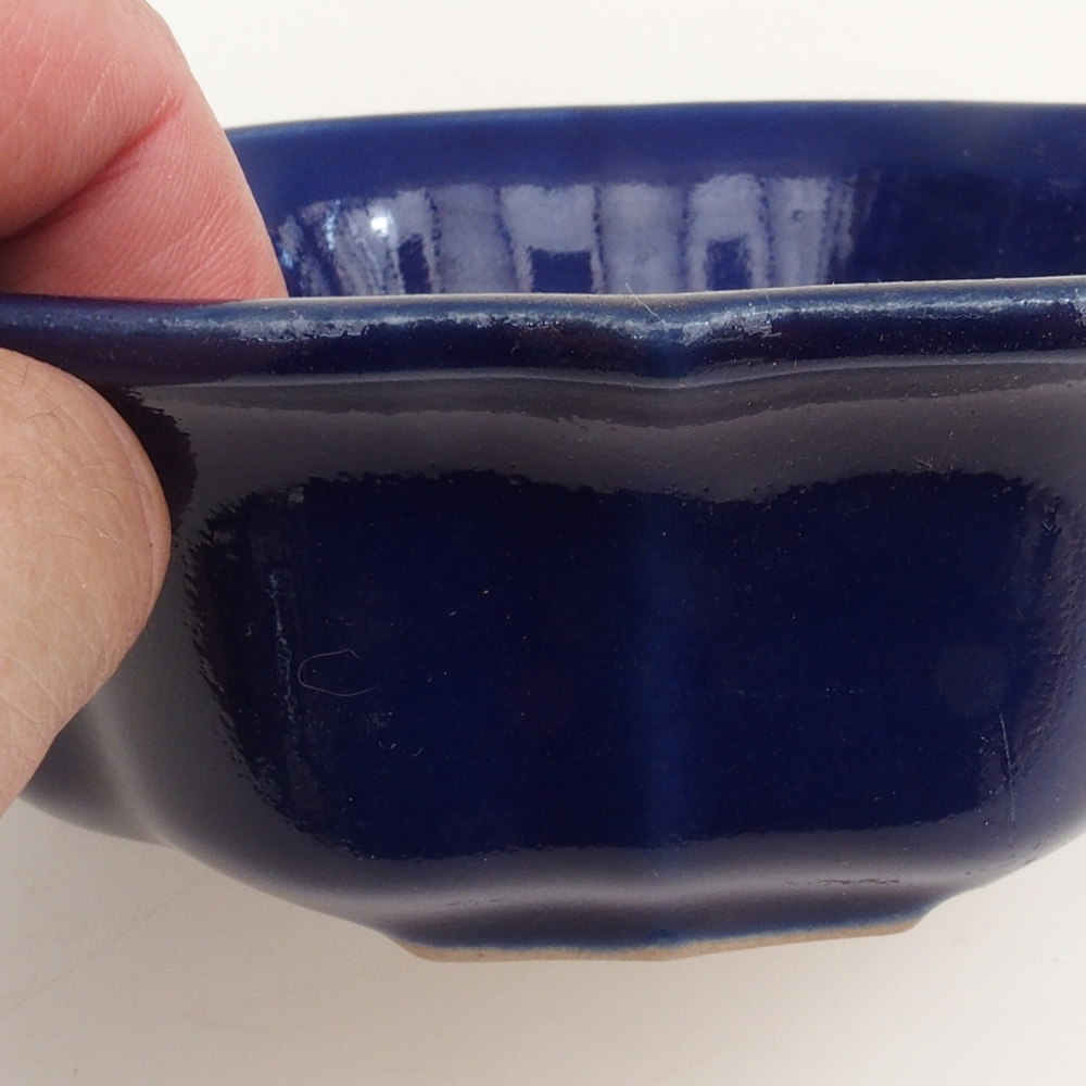 Bonsaischale H06 - 14,5 x 14,5 x 5 cm - blau