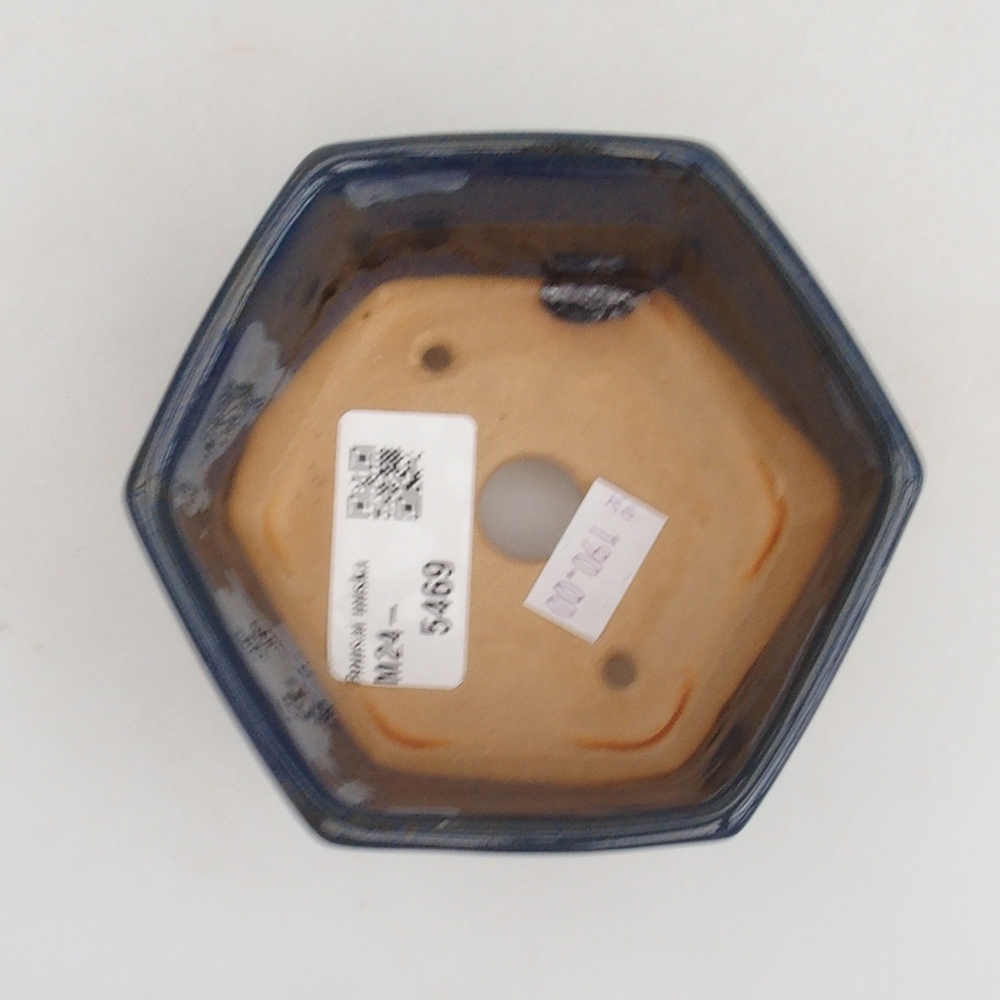 Bonsaischale aus Keramik 9,5 x 9 x 4,5 cm, Farbe blau