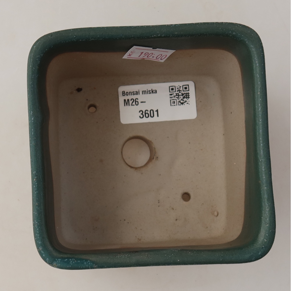 Bonsaischale aus Keramik 10 x 10 x 8 cm, Farbe blau