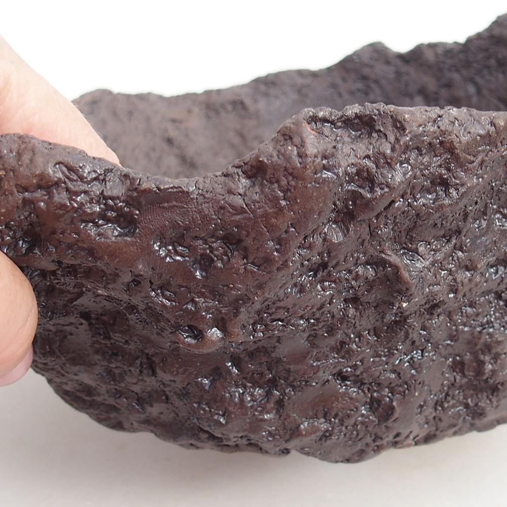 Keramikschale 24 x 21 x 16,5 cm , Farbe braun