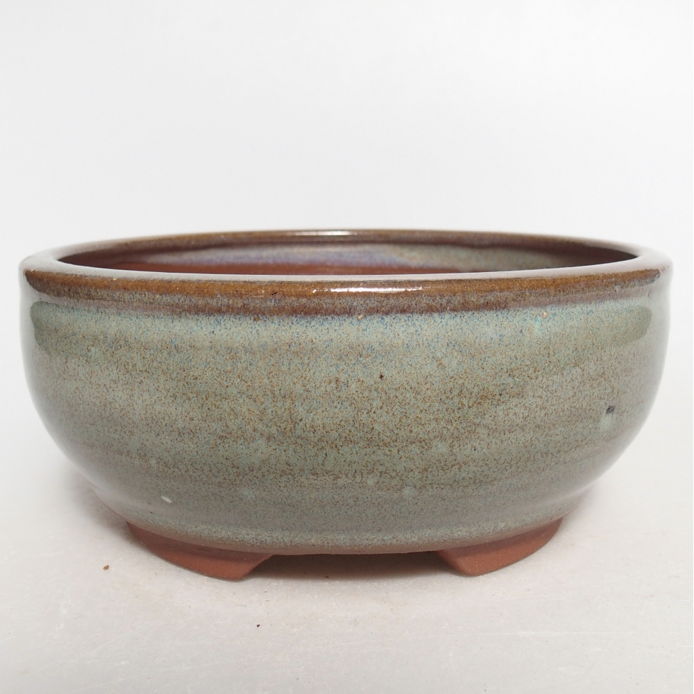Bonsaischale aus Keramik 14 x 14 x 6 cm, grün