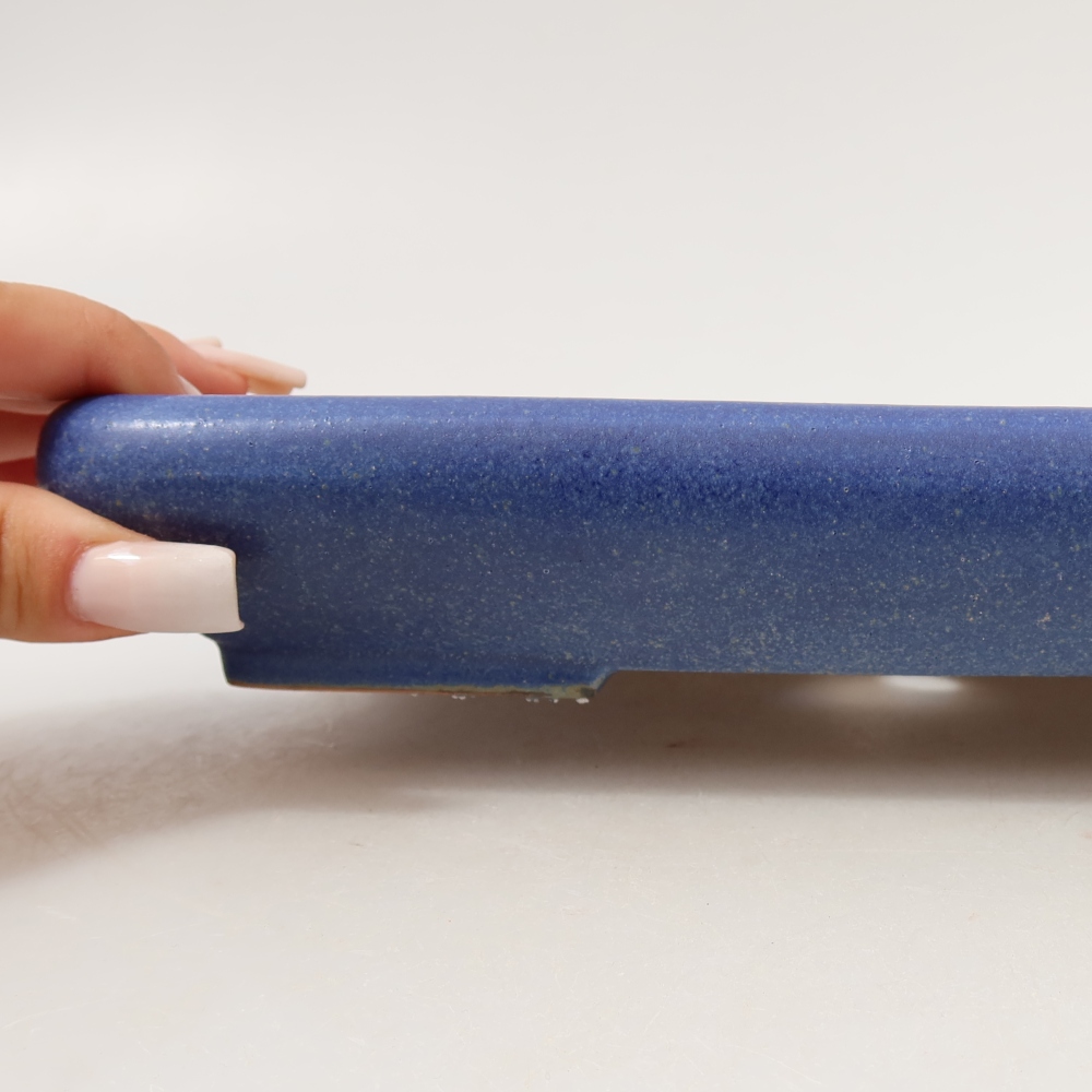Keramik-Bonsai-Schale 24 x 17,5 x 4 cm, Farbe: Blau