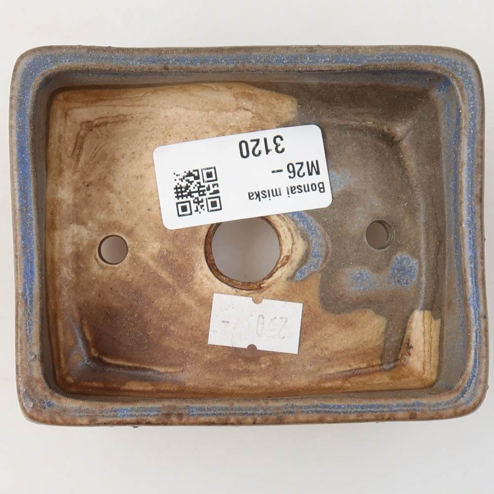 Keramik-Bonsai-Schale 10 x 8 x 4 cm, Farbe: Blau