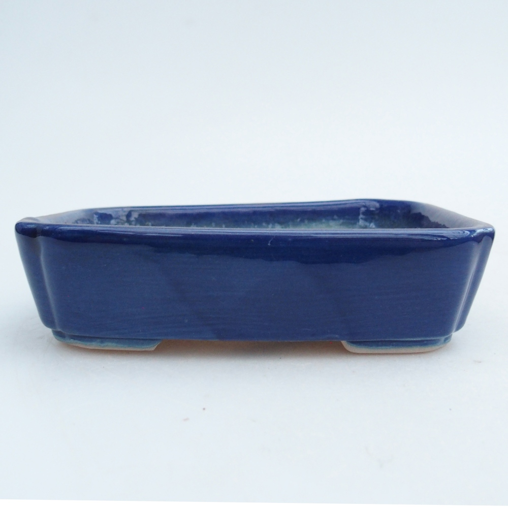 Bonsaischale aus Keramik 12 x 9 x 3 cm, Farbe blau