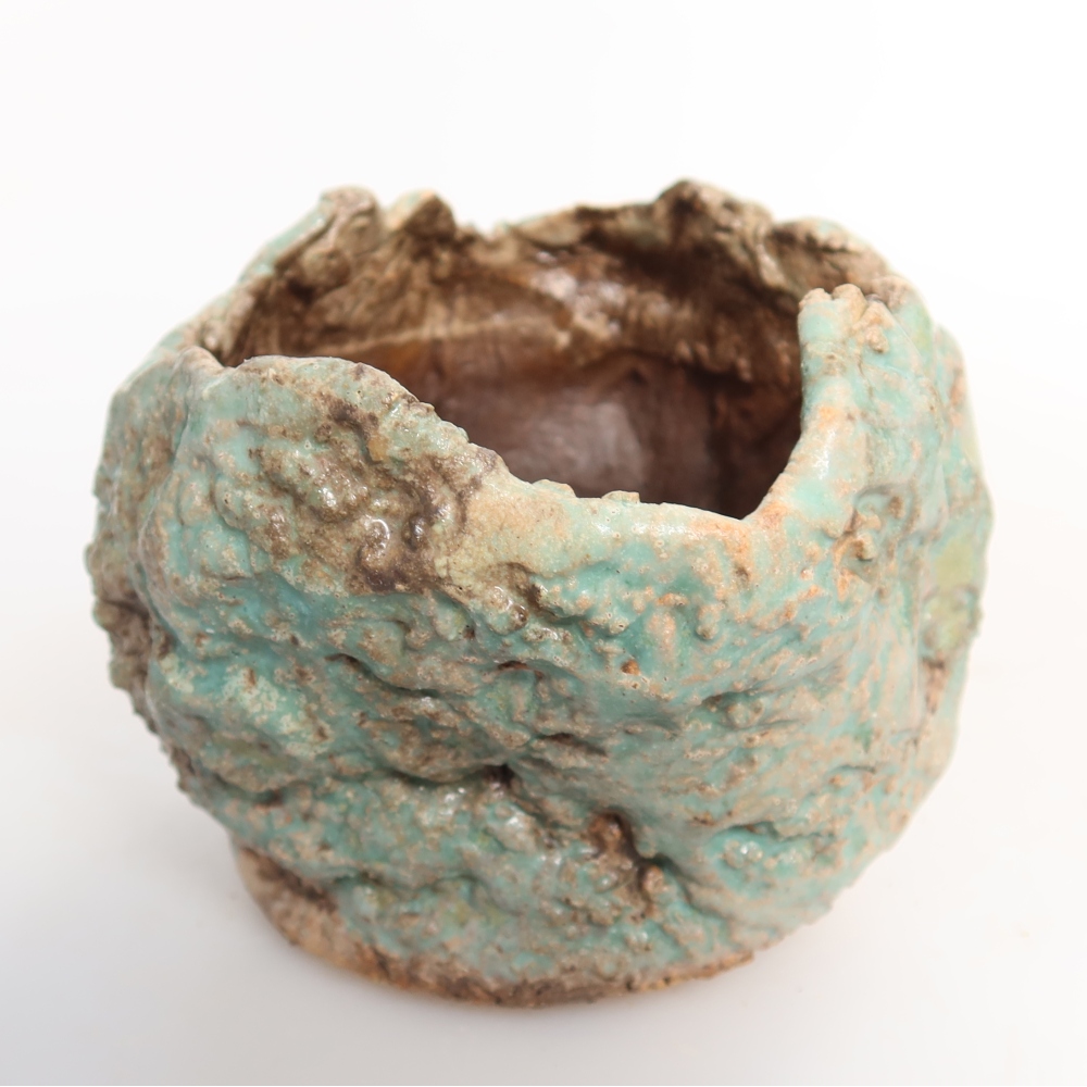 Keramikschale  7 x 7 x 7 cm, Farbe: grün