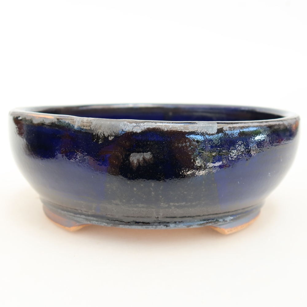 Keramik-Bonsai-Schale 14 x 14 x 5 cm, Farbe: Blau