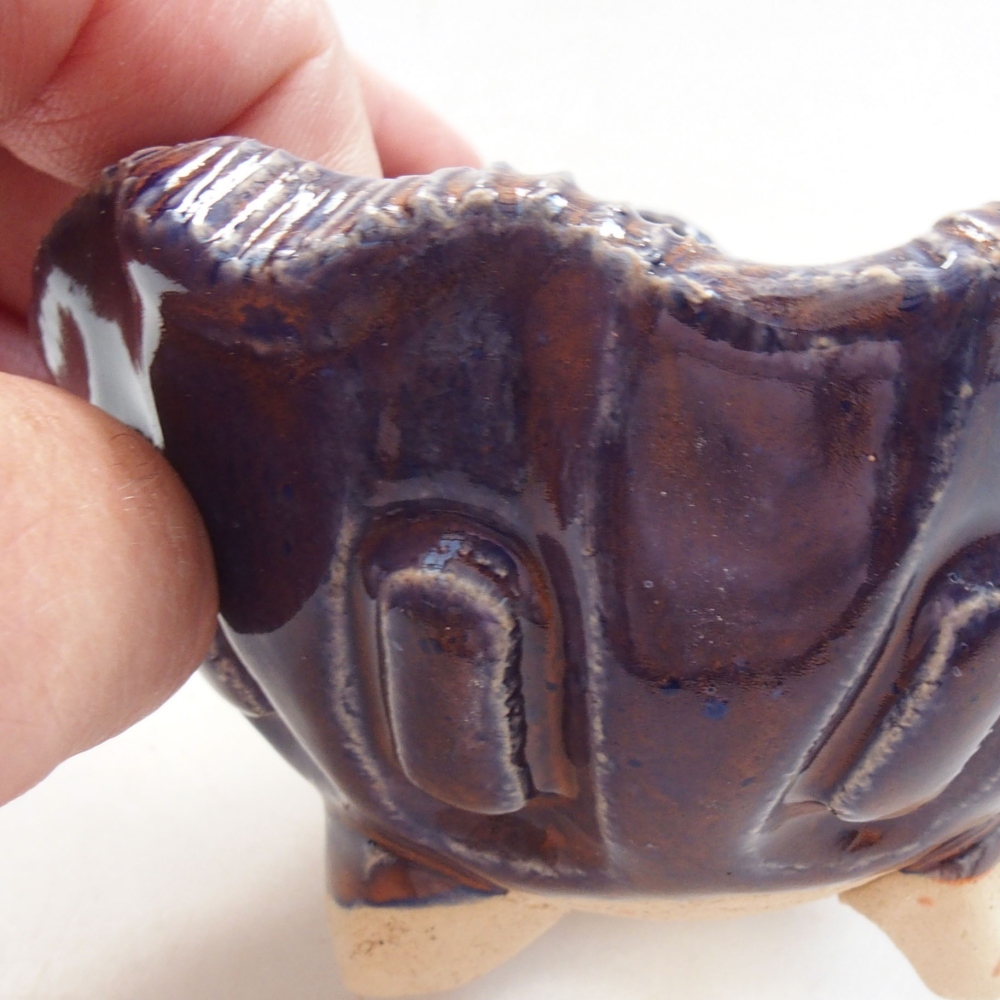 Keramikschale 8 x 7 x 5,5 cm , Farbe blau