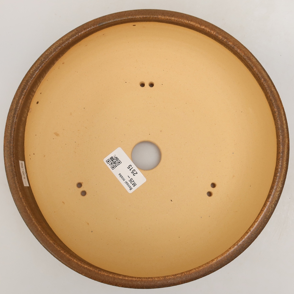 Keramik-Bonsai-Schale 22,5 x 22,5 x 7 cm, Farbe: braun