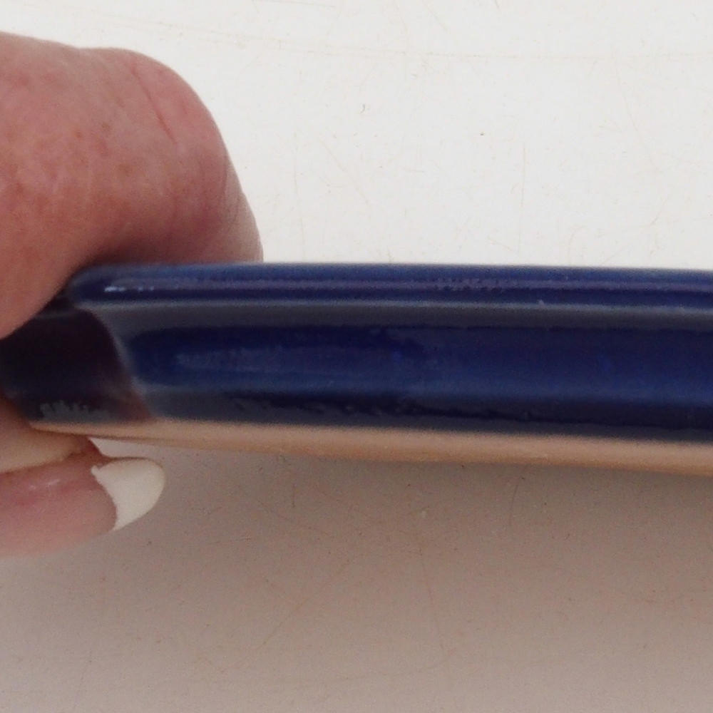 Keramische Untertasse H01 - 11,5 x 8 x 0,5 cm - blau