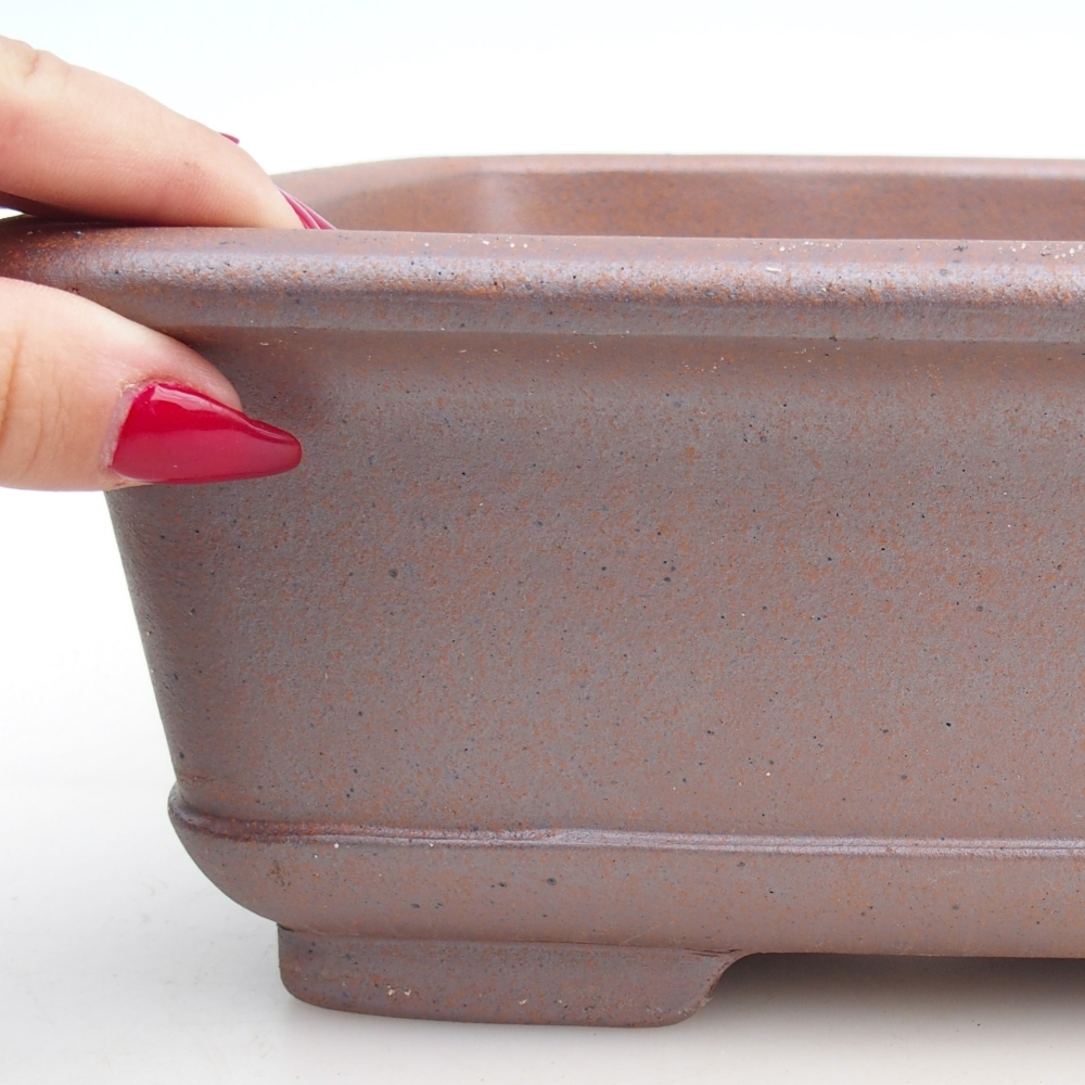 Bonsaischale aus Keramik 29 x 21,5 x 9,5 cm, metallfarben