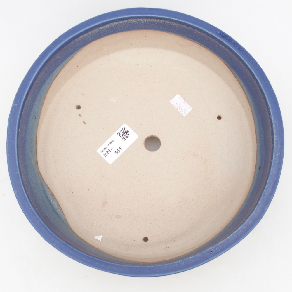 Bonsaischale aus Keramik 24,5 x 24,5 x 7 cm, Farbe blau