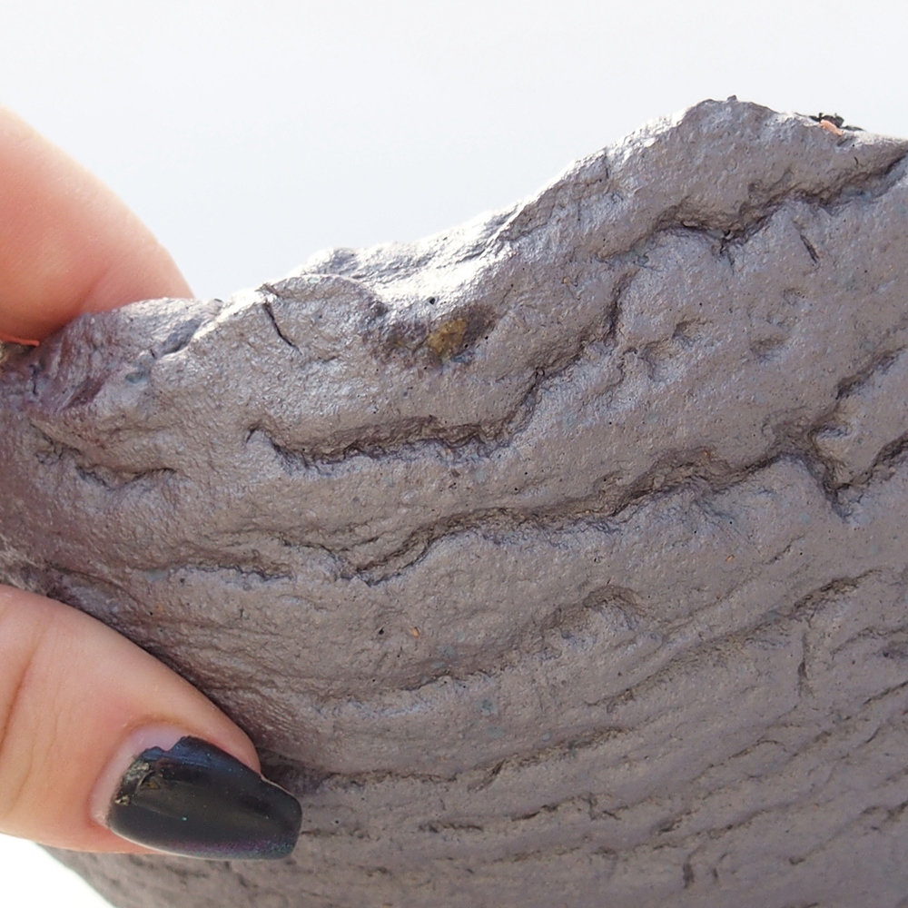 Keramikschale 15,5 x 14 x 6,5 cm , Metallic-Farbe