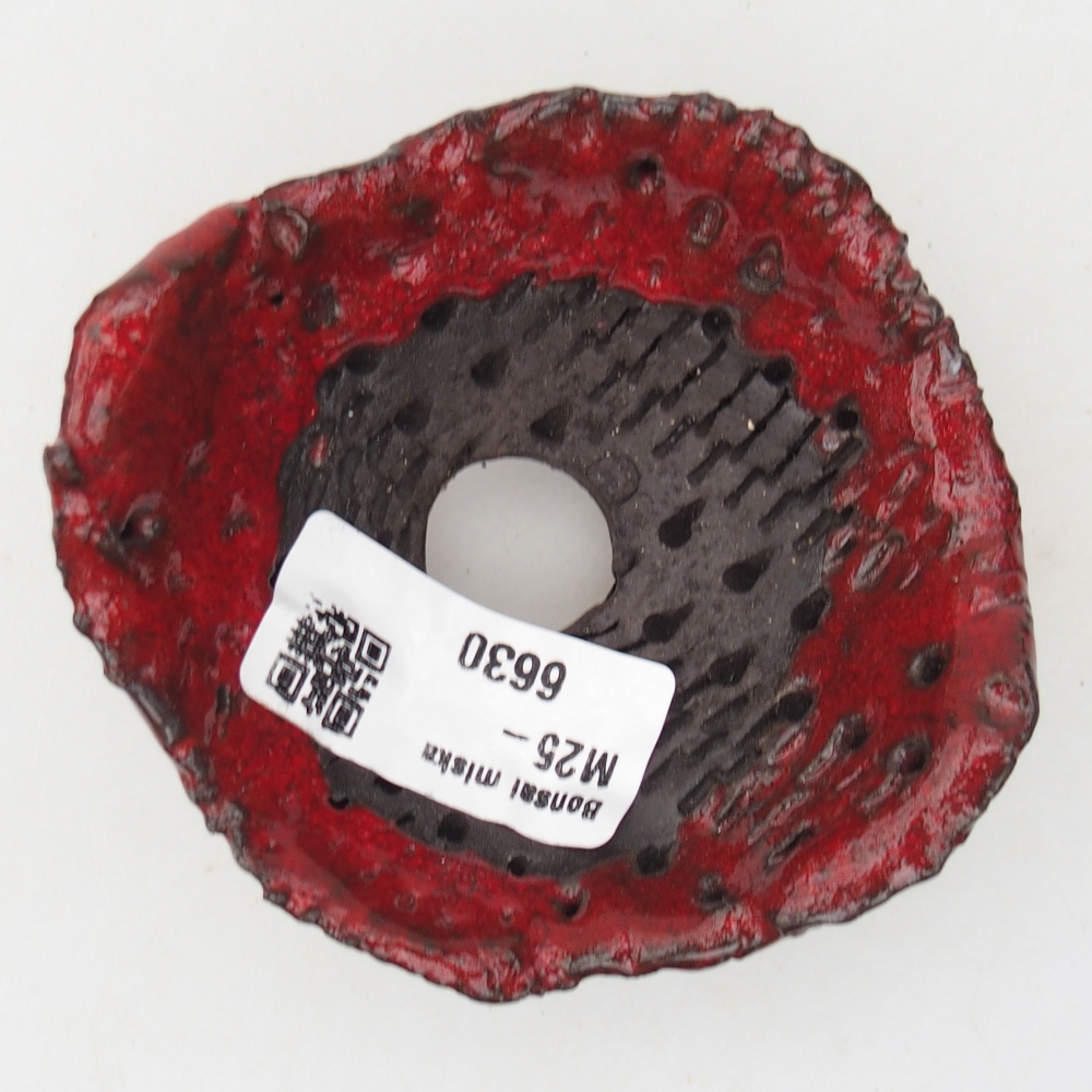 Keramikschale 8,5 x 8 x 4,5 cm , Farbe rot