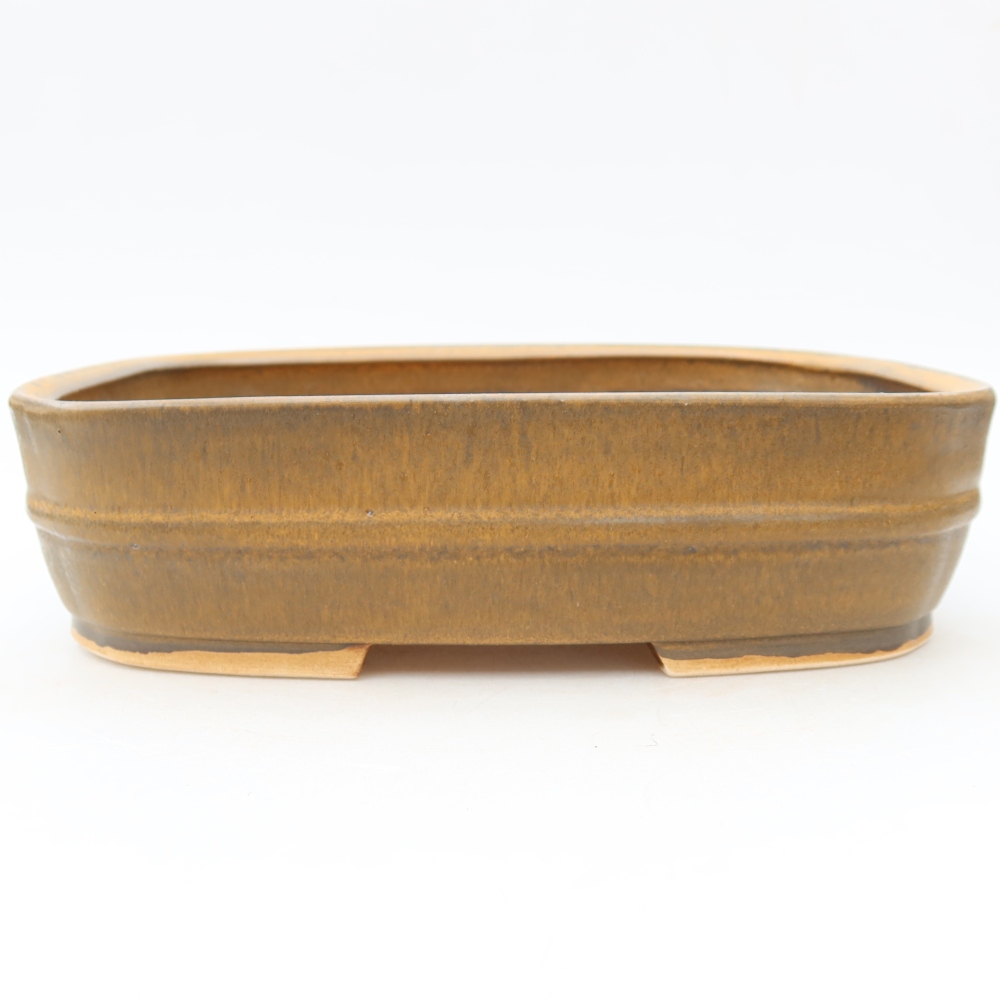 Keramik-Bonsai-Schale 24,5 x 20,5 x 6,5 cm, Farbe: braun