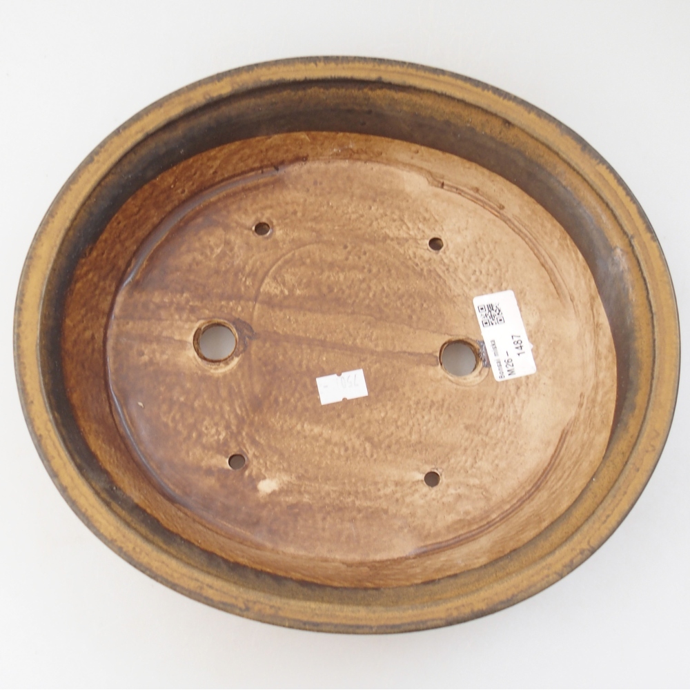 Bonsaischale aus Keramik 27 x 24 x 6 cm, braun
