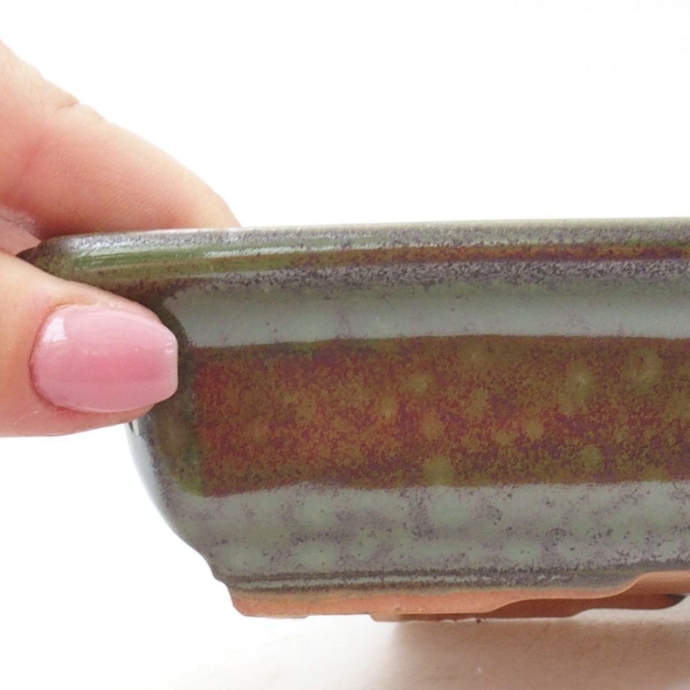 Bonsaischale aus Keramik 17,5 x 13 x 4 cm, grün