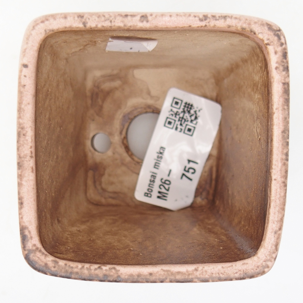 Bonsaischale aus Keramik 6,5 x 6,5 x 7 cm, rosa